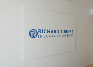 Richard Turner Insurance Agency logo printed on the wall